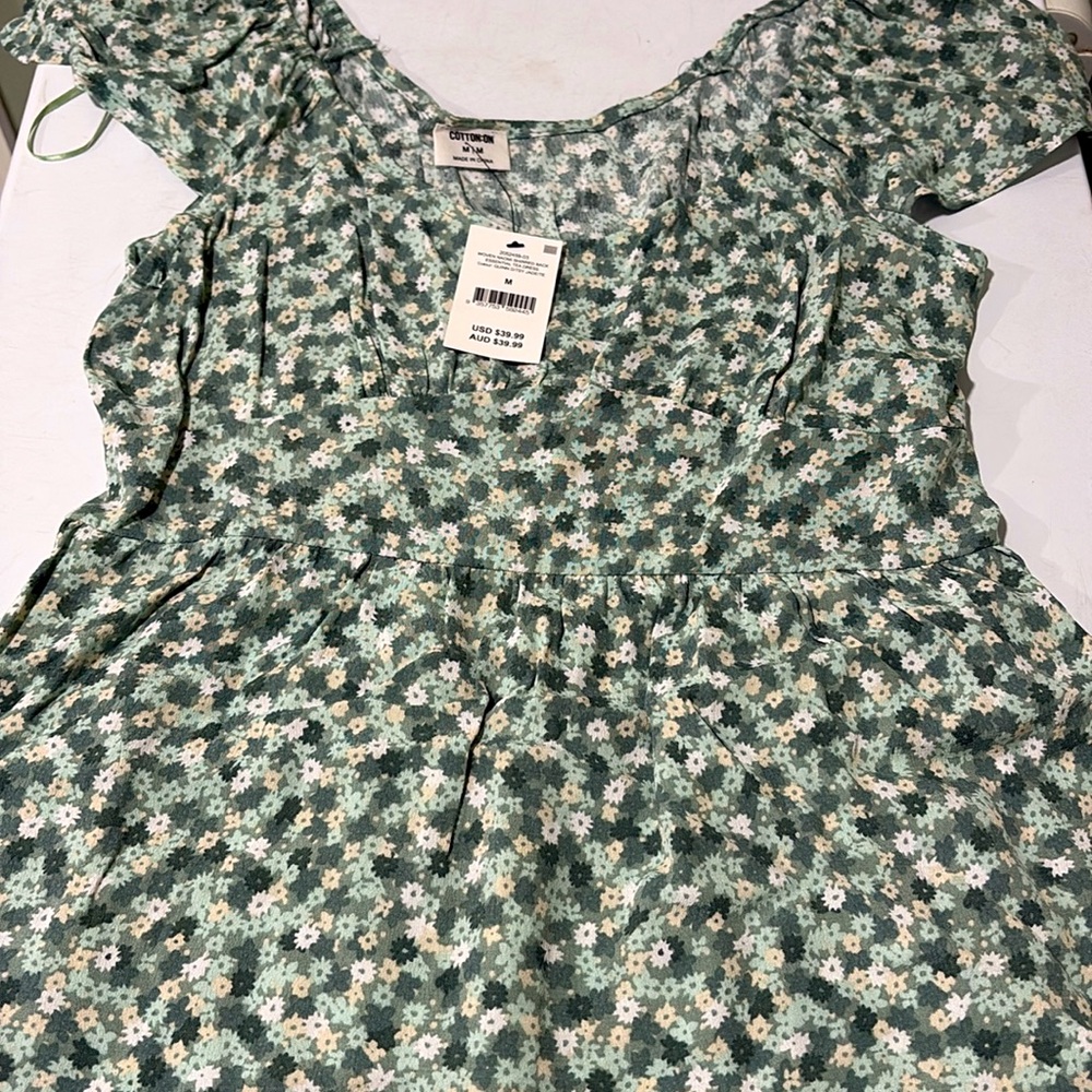 Price drop Cotton On Green floral dress